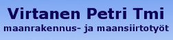 Maanrakennus Petri Virtanen Tmi logo